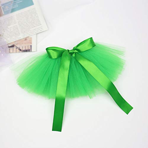 balacoo St Patricks Day Dog Costumes Green Dog Tutu Skirt Irish Day Pet Skirt Festive Mesh Tutu Skirt for Dog Party Pet Garment (Green)