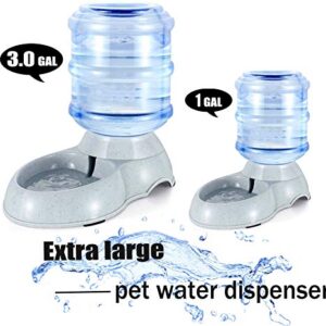 Blessed family Pet Gravity Water Dispenser Large 3 Gallon 11 Liters-Thickened Durable, Dog Cat Water Bowl Dispenser Large, Automatic Replenish Pet Waterer Dispenser Station