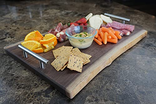 Arbordown- Solid Wood Live Edge Serving Tray (Walnut, Large 150")