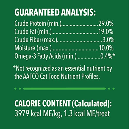 Greenies Feline SMARTBITES Skin & Fur Crunchy and Soft Textured Adult Natural Cat Treats, Salmon Flavor, 16 oz. Tub