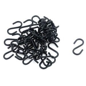 t tulead 40pcs mini hanger hooks light duty s hooks iron hanging hook jewelry hooks black hooks connectors 1"x0.7"