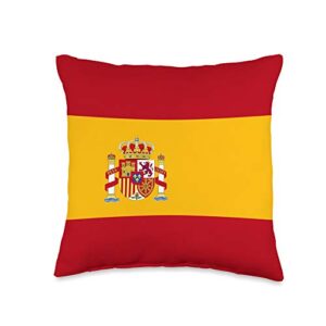 miftees country flag gifts spanish spain flag throw pillow, 16x16, multicolor