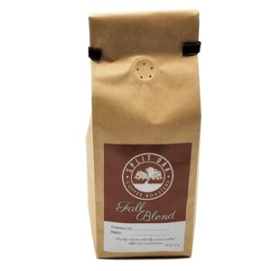 fall blend coffee hand roasted beans, complex and spicy with notes of nutmeg, cinnamon, and pumpkin spice by split oak coffee roasters medium roast coffee (single)