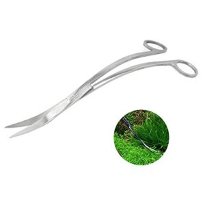 RLECS Aquarium Stainless Steel Water Grass Scissors 9.8" Sand Leveler Aquatic Plant Tongs Scissors Fish Tank Landscaping Tools