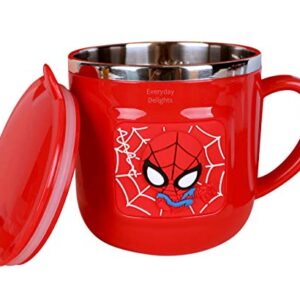 Everyday Delights Spider-Man Stainless Steel Insulated Cup with Lid, 260ml