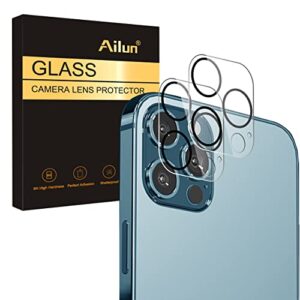 ailun camera lens screen protector for iphone 12 pro max 2pack tempered glass film,[9h hardness] - hd