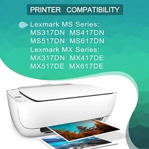 GREENBOX Remanufactured 51B1000 High-Yield Toner Cartridge Replacement for Lexmark 51B1000 51B2000 51B00A0 for MS417DN MS317DN MS517DN MS617DN MX517DE MX617DE MX317DN Printer (2,500 Pages, 1 Black)