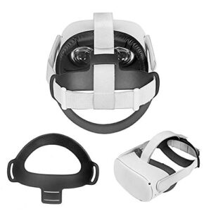 zaracle flexible soft tpu head pad for oculus quest 2,comfortable head strap pad head cushion reduce head pressure (black)