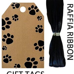 Gift Bags with Matching Tissue Paper and Gift Tags 6 Sets (PET PAWS)