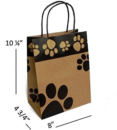 Gift Bags with Matching Tissue Paper and Gift Tags 6 Sets (PET PAWS)