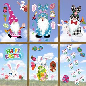 dmhirmg easter window clings,upgraded static easter window sticker,window sticker for decorations 9 sheets