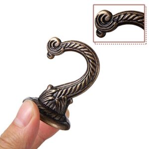 6 Pieces Swag Ceiling Hooks Heavy Duty Swag Hook Hanging Plants Chandeliers Wind Chimes Ornament Hooks for Home Office Kitchen (Bronze,Large)