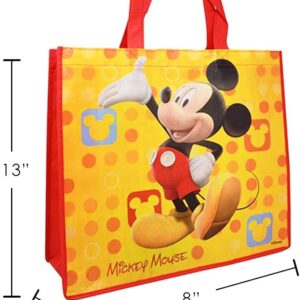 Disney Mickey Mouse Tote Bags Bundle - 2 Pack Mickey Mouse Reusable Tote Party Bags Mickey Bags for Women Kids (Mickey Tote Bag Set)