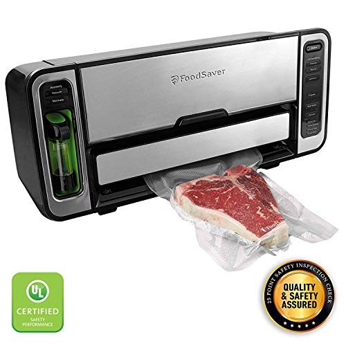 FoodSaver FM5860 Vacuum Sealer Machine with Express Bag Maker & Auto Bag Dispense and Rewind, Silver & 8" and 11" Vacuum Seal Rolls Multipack | Make Custom-Sized BPA-Free Vacuum Sealer Bags