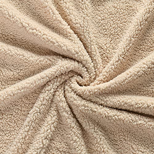 Homore Fluffy Leopard Blanket, Plush Cheetah Print Throw Blankets Soft Faux Fur Bed Throw for Decorative Couch Chair Sofa, Washable and Lightweight, 50" x 60" Khaki