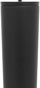 Simple Modern Classic Insulated Tumbler, 28oz Lid & Flip, Midnight Black & Classic Insulated Tumbler with Straw and Flip or Clear Lid Stainless Steel Water Bottle Iced Coffee Travel Mug Cup, 28oz Lid