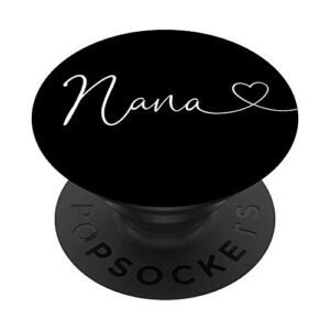 Nana Heart Women Grandma Christmas Mother's Day Birthday PopSockets Swappable PopGrip