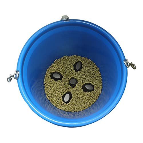 Drop 'N' Slow® Patented Portable Equine Slow Feeder Insert Designed to Reduce Choke, Curb Bad Eating Habits and Promote Healthy Digestion in Horses - Fits 12 Inch Round Feed Tubs