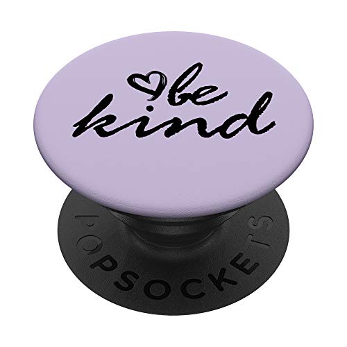 Black Be Kind Light Pastel Purple PopSockets Swappable PopGrip