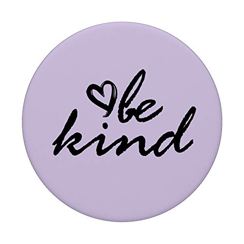 Black Be Kind Light Pastel Purple PopSockets Swappable PopGrip