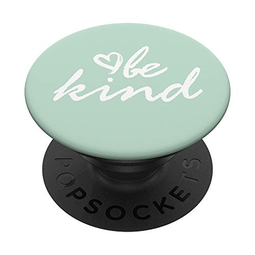 White Be Kind Green PopSockets Swappable PopGrip