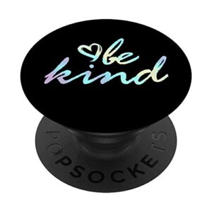 rainbow be kind black popsockets swappable popgrip