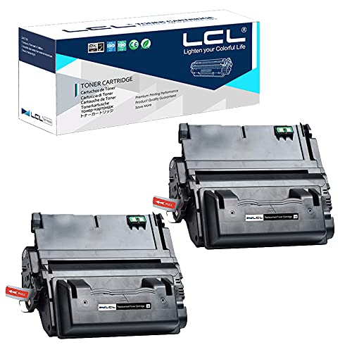 LCL Compatible Toner Cartridge Replacement for HP 42X Q5942X 20K 4250 4250n 4250dtn 4250tn 4250dtnsl 4350 4350n 4350tn 4350dtn (2-Pack Black)