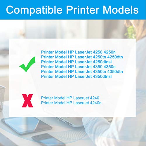 LCL Compatible Toner Cartridge Replacement for HP 42X Q5942X 20K 4250 4250n 4250dtn 4250tn 4250dtnsl 4350 4350n 4350tn 4350dtn (2-Pack Black)