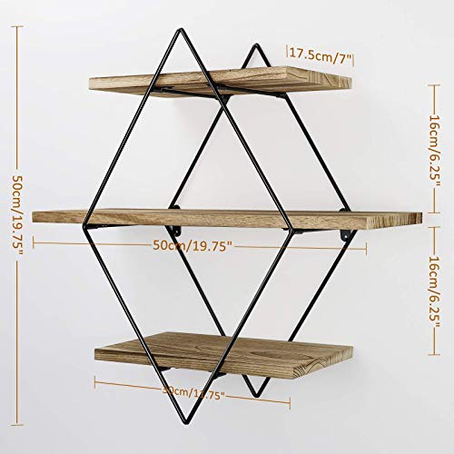 Befayoo Floating Shelves for Wall Combo (Round+Diamond)