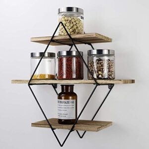 Befayoo Floating Shelves for Wall Combo (Round+Diamond)