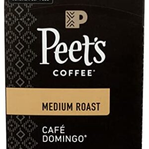 Peet's Coffee Cafe Domingo K Cup Coffee Pods for Keurig Brewers, Medium Roast, 10 Pods, 3.1 Lb