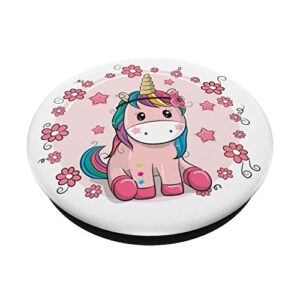 Unicorn Cute Kawaii Pretty Unicorn Gift for Girls Birthday PopSockets PopGrip: Swappable Grip for Phones & Tablets