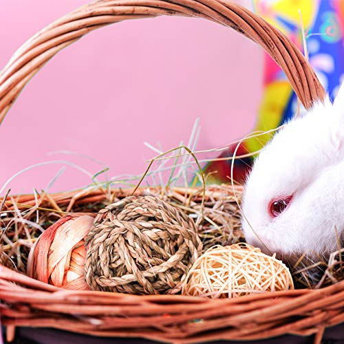 Small Animal Play Tunnel with 6 Pack Activity Play Balls, Collapsible Plastic Pet Hideaway Fun Tunnel Toy Guinea Pigs Tube for Chinchillas Rats Gerbils Hamsters and Dwarf Rabbits(Pink+6 Balls)