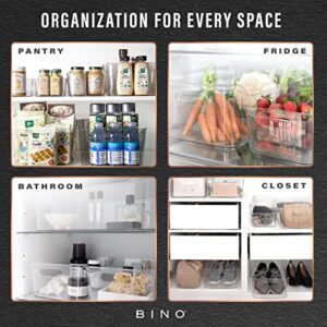 BINO | Plastic Organizer Bins, X-Large - 2 Pack | THE SOHO COLLECTION | Multi-Use Organizer Bins | Pantry Organizer & Freezer Organizer Bins | Plastic Storage Containers | Bins for Home & Kitchen Org