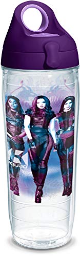 Tervis Disney Descendants 3 Made in USA Double Walled Insulated Tumbler Cup Keeps Drinks Cold & Hot, 24oz Water Bottle, Royal Purple Lid