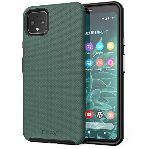 Crave Dual Guard for Google Pixel 4 XL Case, Shockproof Protection Dual Layer Case for Google Pixel 4 XL - Forest Green