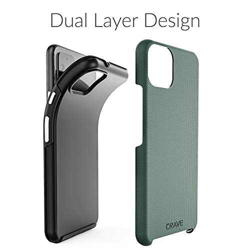 Crave Dual Guard for Google Pixel 4 XL Case, Shockproof Protection Dual Layer Case for Google Pixel 4 XL - Forest Green