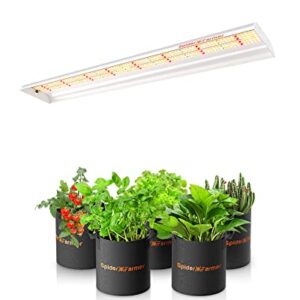 SPIDER FARMER SF-600 LED Grow Light 2x4 ft Coverage Sunlike Full Spectrum Plant Growing Lamp for Indoor Plants Hydroponics Seeding Veg Flower Energy Saving & High Efficiency Grow Lights 384 Diodes