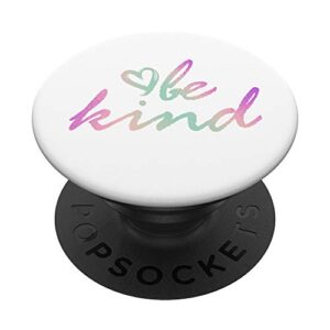 rainbow be kind white popsockets swappable popgrip