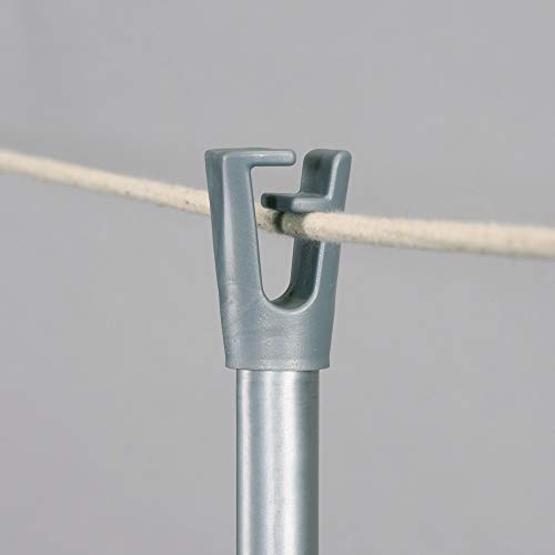 Household Essentials Outdoor Telescoping Clothesline Prop, Silver