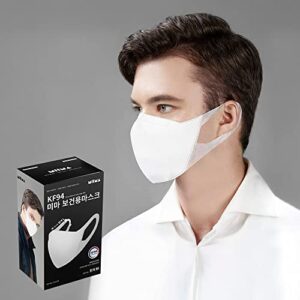 [30 pcs] miima mask : individually packaged disposable kf94 masks : medium [made in korea] - white