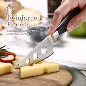 Master Maison 6-Piece Premium Cheese Knife Set | 6 Stainless Steel German Knives With Storage Box | Perfect For Charcuterie Boards And Cheese Platters | Charcuterie Accessories