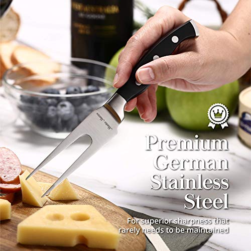 Master Maison 6-Piece Premium Cheese Knife Set | 6 Stainless Steel German Knives With Storage Box | Perfect For Charcuterie Boards And Cheese Platters | Charcuterie Accessories