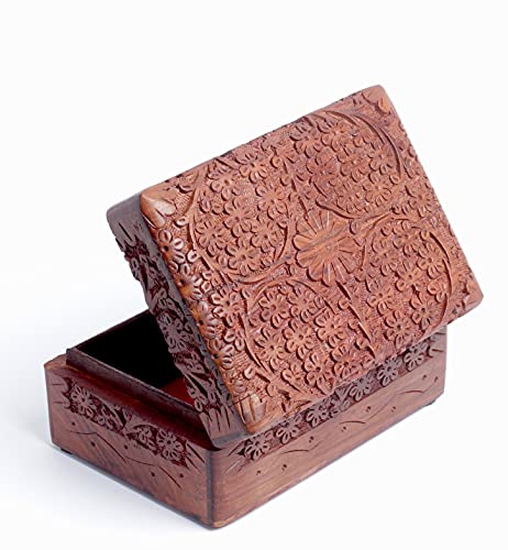 ARTISENIA Handmade Rosewood Keepsake Box Jewellery Chest Organiser Tarot Card Decks Unique Gift Ideas for Women Small 7 X 5 Inches