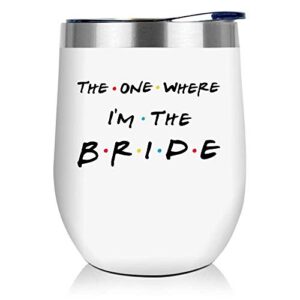 bride to be gifts for her - wedding gifts for bride - bridal shower gift, bachelorette gifts for bride - engagement gifts for women - bridal gifts for bride to be, fiancee - 12oz wine tumbler