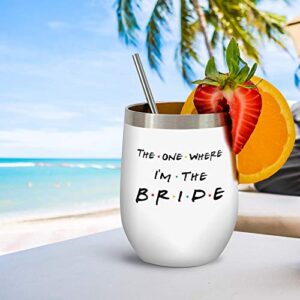 Bride To Be Gifts For Her - Wedding Gifts For Bride - Bridal Shower Gift, Bachelorette Gifts For Bride - Engagement Gifts For Women - Bridal Gifts For Bride To Be, Fiancee - 12oz Wine Tumbler