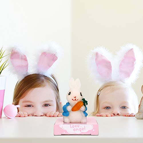 KESYOO Miniature Bunny Rabbit 2pcs Bunny Candle Rabbit Cake Candle Easter Party Bunny Rabbit Decorations Spring Animal Figurine Spring Animal Table Centerpiece Scented Soy Tealights
