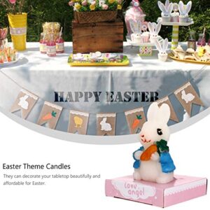KESYOO Miniature Bunny Rabbit 2pcs Bunny Candle Rabbit Cake Candle Easter Party Bunny Rabbit Decorations Spring Animal Figurine Spring Animal Table Centerpiece Scented Soy Tealights
