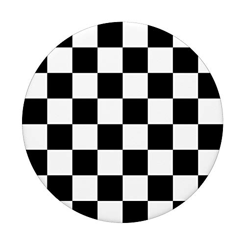 Checker Black PopSockets Swappable PopGrip