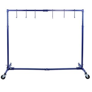 abn adjustable 7 foot paint hanger - extendable 50-70-inch painting rack - paint hanger hooks with swivel locking wheels